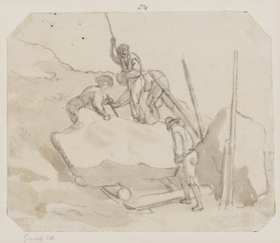 Steinbrucharbeiter von Paul Sandby