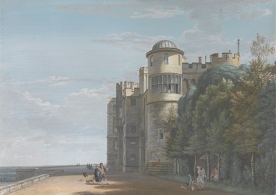 Die Nordterrasse, Blick nach Osten von Paul Sandby