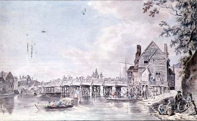 Die alte Brücke in Windsor von Paul Sandby