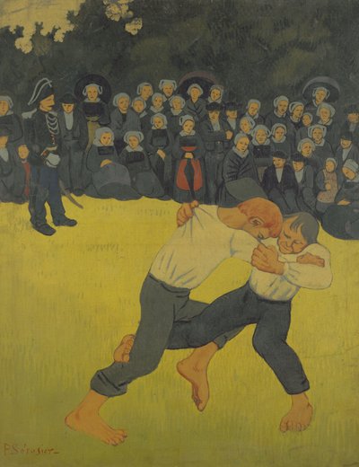Die ringenden Bretonen von Paul Sérusier