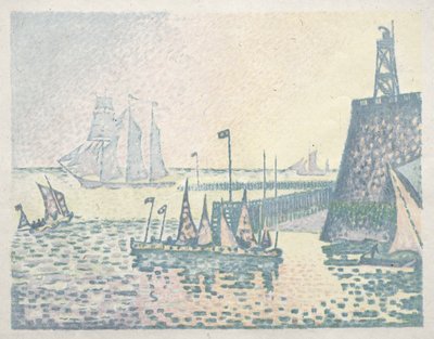 Abend, Der Steg in Vlissingen von Paul Signac
