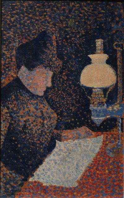 Frau unter der Lampe von Paul Signac