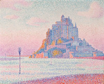 Mont Saint-Michel, Sonnenuntergang von Paul Signac