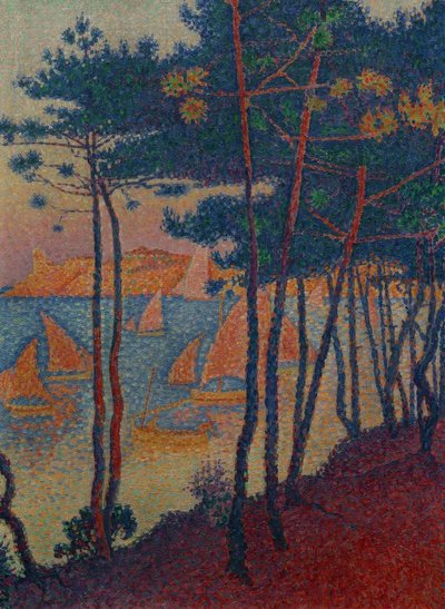 Segel und Pinien von Paul Signac