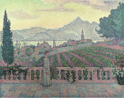 Frau auf der Terrasse, 1898 von Paul Signac