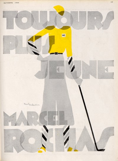 Marcel Rochas. Toujours plus jeune, 1930 von Paul Valentin