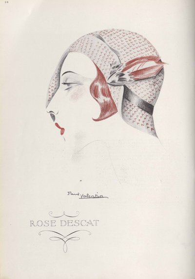 Rose Descat Hut von Paul Valentin