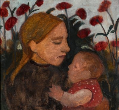 Junge Frau mit Kind, 1902 von Paula Modersohn Becker