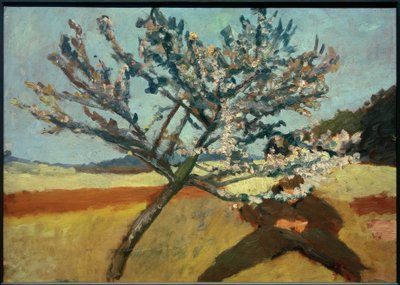 Liegender Mann unter blühendem Baum von Paula Modersohn Becker
