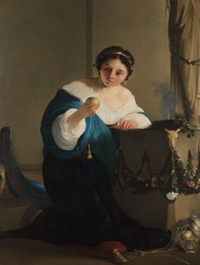 Cydippe mit dem Apfel des Acontius von Paulus Bor