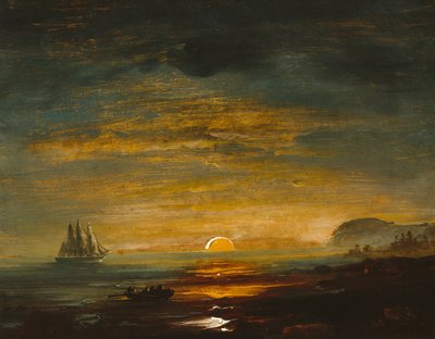 Küstenlandschaft mit Sonnenuntergang von Peder Balke