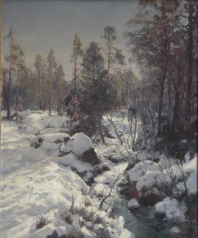 Frühlingstauwetter von Peder Knudsen