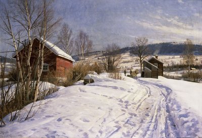 Eine Winterlandschaft, Lillehammer von Peder Monsted