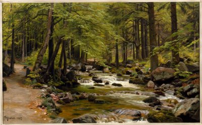 Waldbach im Frühling von Peder Monsted