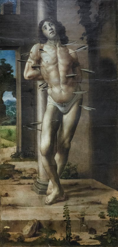 Heiliger Sebastian, ca. 1476-82 von Pedro Berruguete