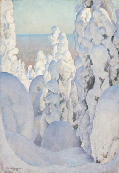 Winterlandschaft in Kinahmi von Pekka Halonen
