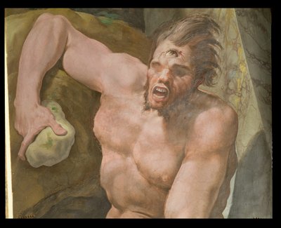 Die Odyssee, Detail von Polythemus, 1554-56 von Pellegrino Tibaldi