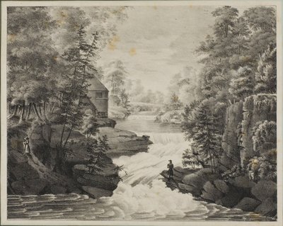 Landschaft mit Wasserfall von Pendleton