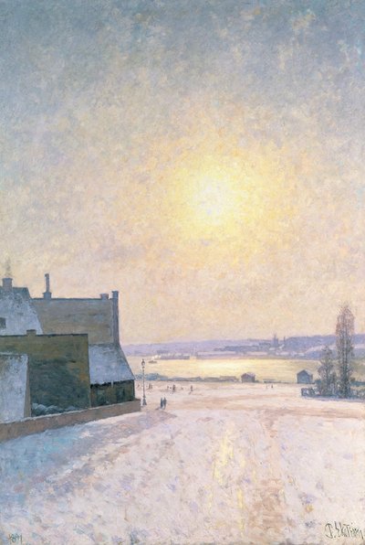 Sonne und Schnee, Szene aus Stockholm von Per Ekstrom