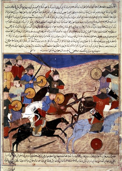 Geschichte der Mongolen: Mongolische Krieger von Persian School