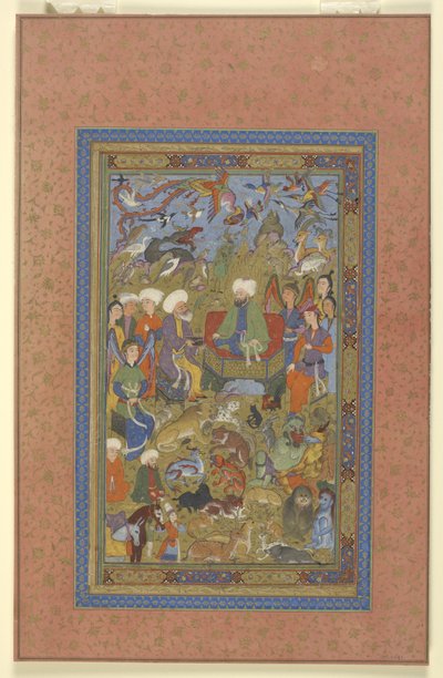 Sulayman und Bilqis auf dem Thron, ca. 1590-1600 von Persian School