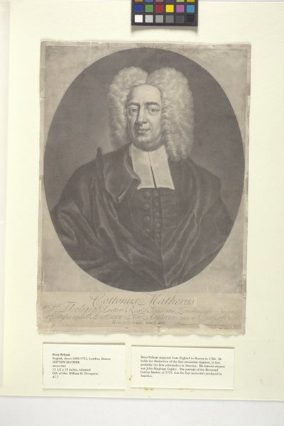 Cotton Mather von Peter (after) Pelham