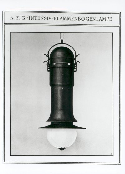 AEG Intensive Flammenbogenlampe von Peter Behrens