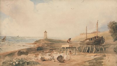 Schiffbau an der Küste von Yorkshire von Peter DeWint