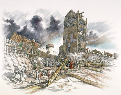 Belagerung von Dover Castle, 1216, ca. 1990-2010 von Peter Dunn
