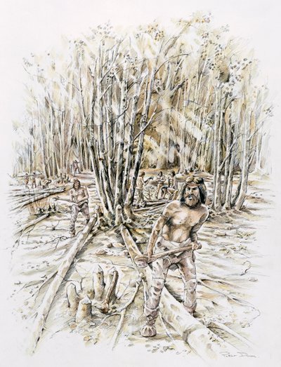 Verwendung von Feuerstein - Kopplung, Prähistorisch, ca. 1990-2010 von Peter Dunn