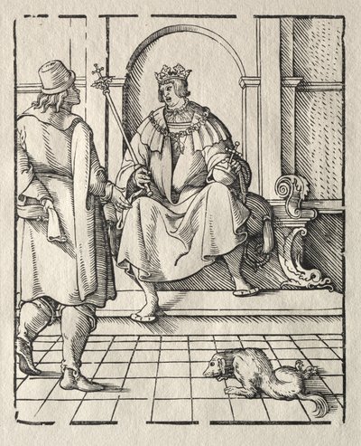 Ein thronender König von Peter Flötner