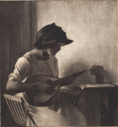 Die Mandolinspielerin von Peter Vilhelm Ilsted