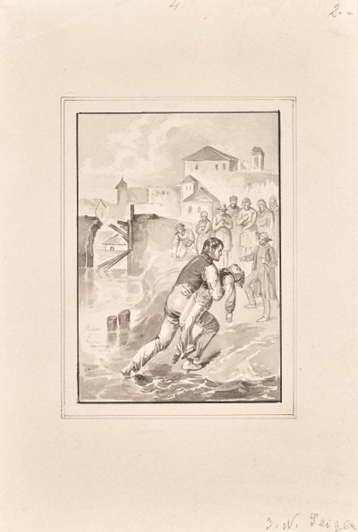 Bergung eines ertrunkenen Knaben von Peter Johann Nepomuk Geiger