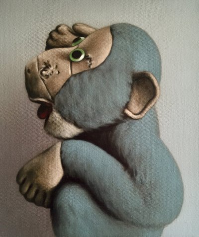 Weicher Blauer Affe von Peter Jones