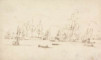 Ein Geschwader vor Anker von Peter Monamy