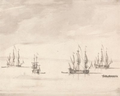 Kriegsschiffe vor Sheerness von Peter Monamy