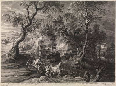 Landschaft mit einem festgefahrenen Wagen von Peter Paul Rubens