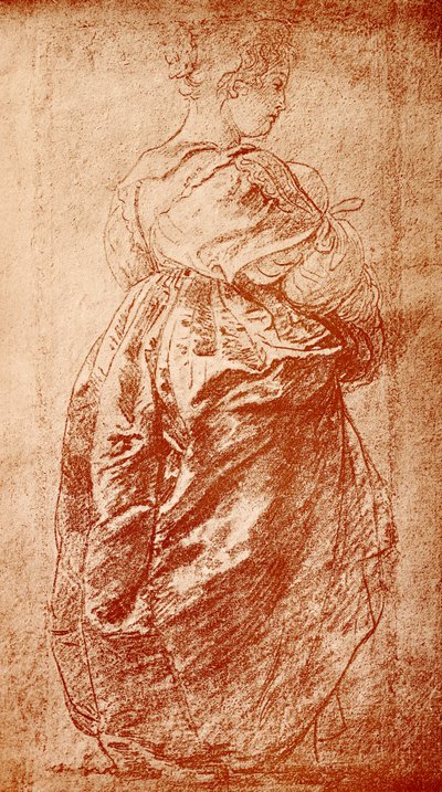 Gewandstudie zu einer Dame von Peter Paul Rubens