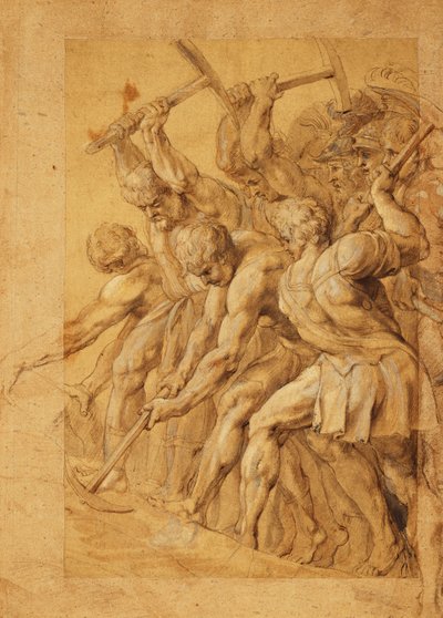 Soldaten zerstören eine Brücke von Peter Paul Rubens