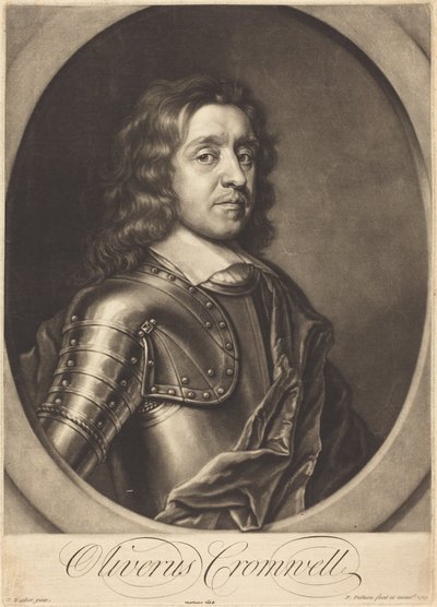 Oliver Cromwell von Peter Pelham after Robert Walker