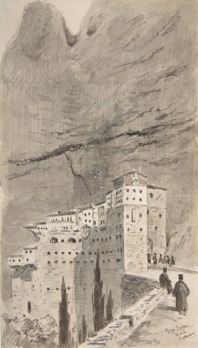 Kloster von Mega Spileon, Griechenland, 1896 von Peter Toft