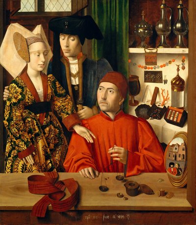 Ein Goldschmied in seiner Werkstatt von Petrus Christus
