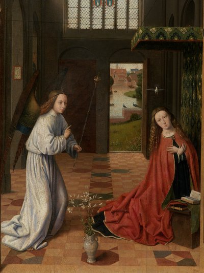 (Detail) der Verkündigung von Petrus Christus