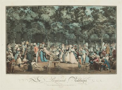 Die öffentliche Promenade von Philibert Louis Debucourt