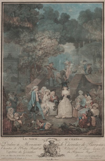 Die Hochzeit auf dem Schloss von Philibert Louis Debucourt