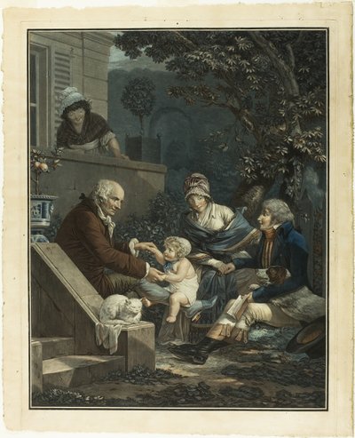 Väterliche Freuden von Philibert Louis Debucourt