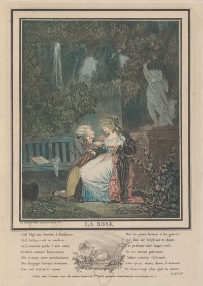 Die Rose, 1788 von Philibert Louis Debucourt