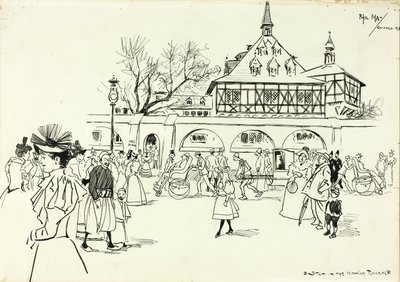 Skizze in der Midway Plaisance von Philip William May
