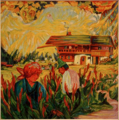 Bauernpaar im Garten von Philipp Bauknecht