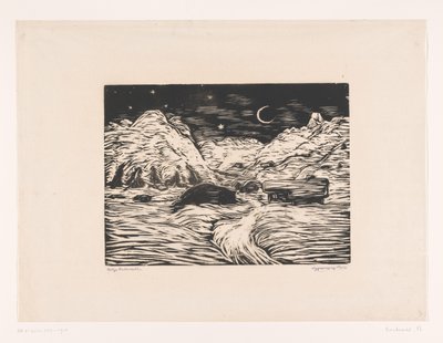 Bergige Nachtlandschaft von Philipp Bauknecht